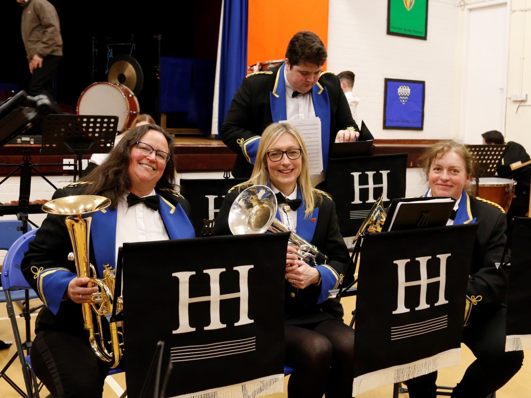 'Hemel Horns' and Bari at rehearsal for regionals - March 2022
