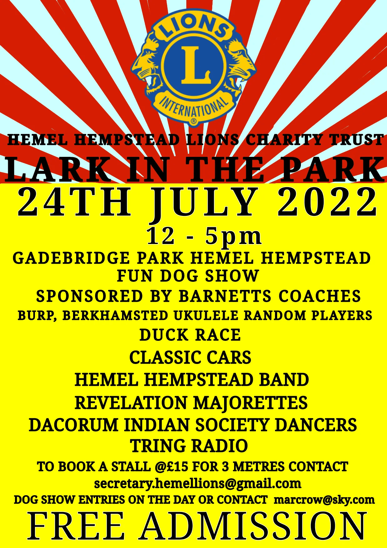 Lark in the Park July 2022